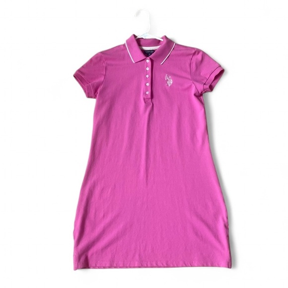 U.S. Polo Assn. Dresses & Skirts - Pink U.S. Polo Assn. polo dress Silver Line Tag Woman’s Medium Great Condition